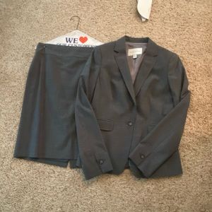 Banana Republic dark grey skirt and jacket